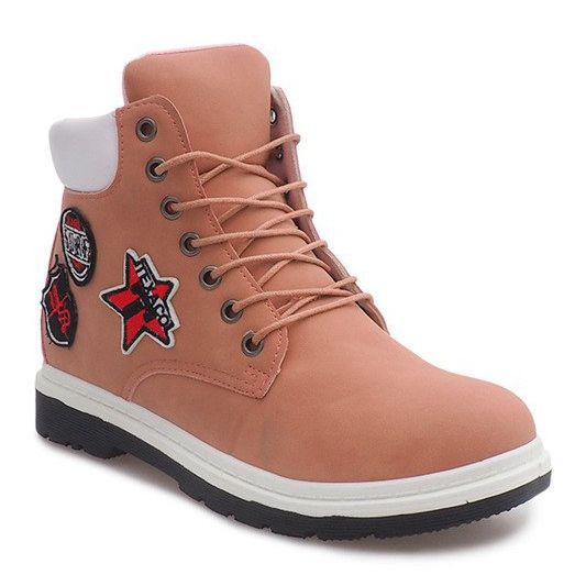 Izolirane drvene čizme SJ1679-6 Ružičaste bijela ružičasta 2