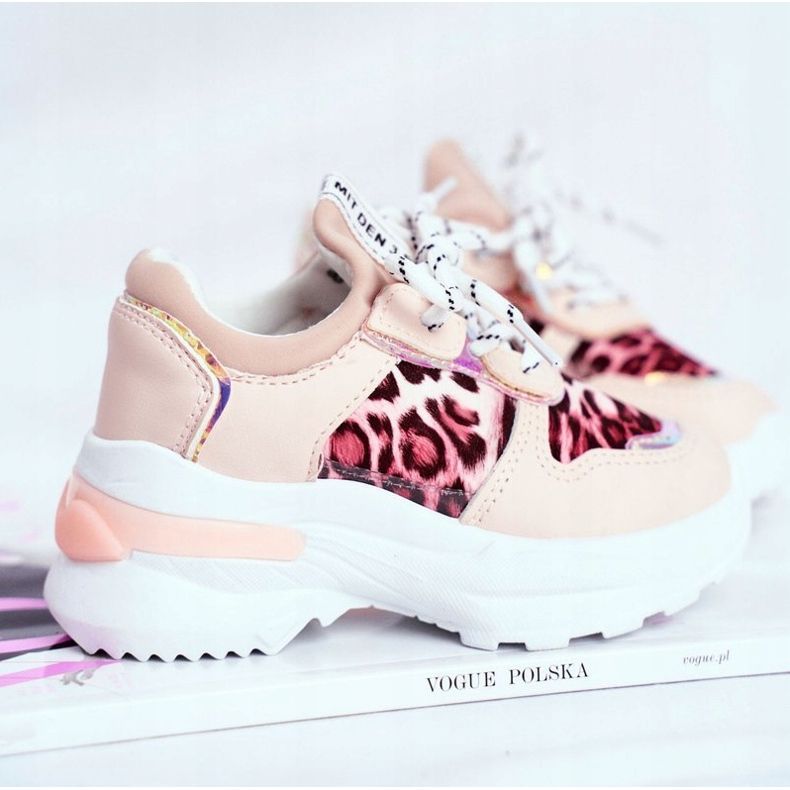 FRROCK Dječje sportske cipele u leopard uzorku Pink Penny bež ružičasta 3