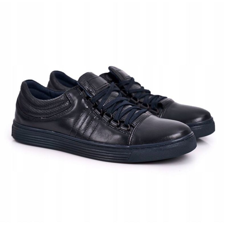 Bednarek Polish Shoes Muške kožne cipele Tenisice Bednarek Navy Blue plava 2
