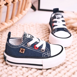 Dječje klasične niske tenisice Big Star HH374195 Navy Blue plava 1