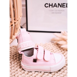 Dječje niske tenisice s čičkom Big Star HH374203 Ružičasta 1