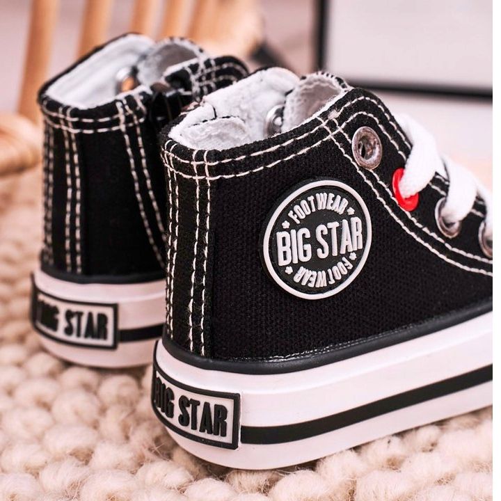 Dječje visoke tenisice s patentnim zatvaračem Big Star HH374084 Crna crno 1