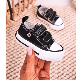 Dječje niske tenisice s čičkom Big Star HH374096 Crna 2