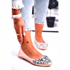 SEA Ženske balerine sa zlatnim kristalima 1