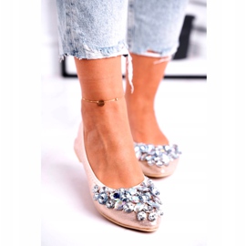 SEA Ženske balerine sa zlatnim kristalima 3