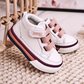 Apawwa Dječje tenisice s visokim vrhom bijele i ružičaste boje Baxter ['bijelo', 'ružičasto'] bijela 1