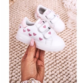 Apawwa Dječje sportske cipele s osvijetljenim potplatom, bijelo-ružičaste hlače bijela ružičasta 2