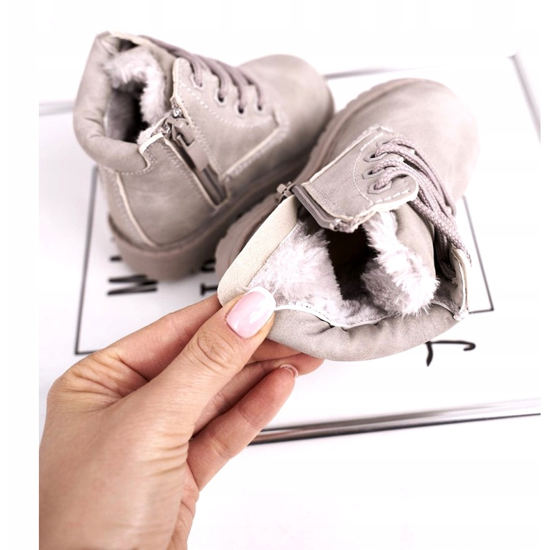 FRROCK Dječje tople čizme za hvatanje sive boje Dexter siva 2