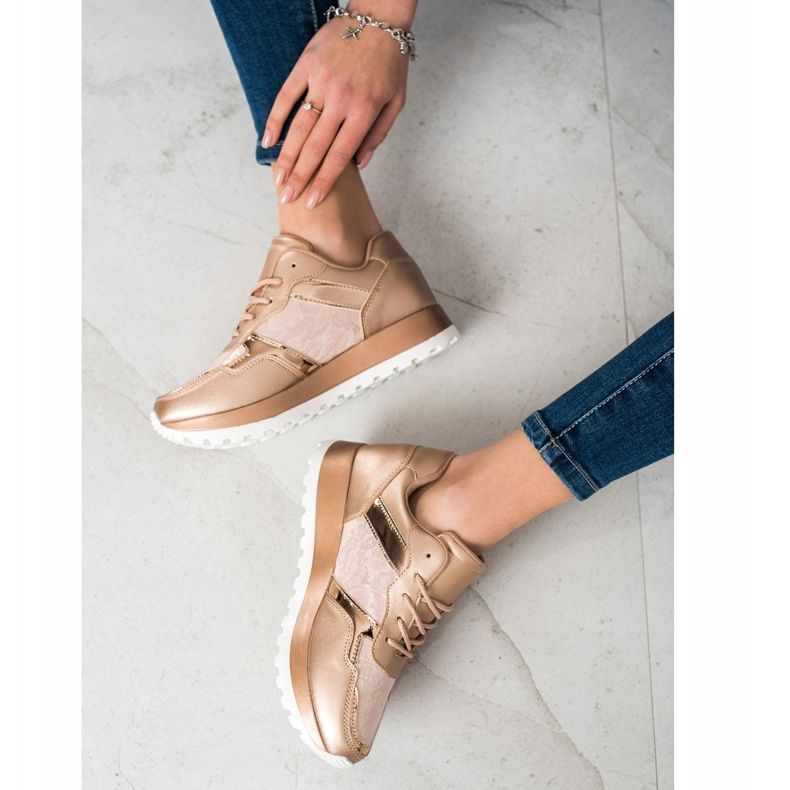 Bestelle Elegantne tenisice bež 1