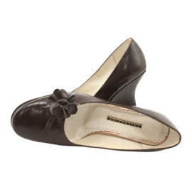 Kožne pumpe smeđe pees smeđa 4