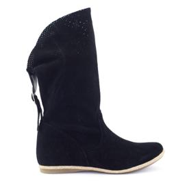 Olivier Elena Crne ažurne čizme crna 1