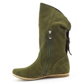 Olivier Elena Green openwork čizme zelena 2