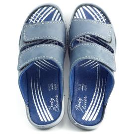Muške papuče 048 Plava mornarsko plava 1