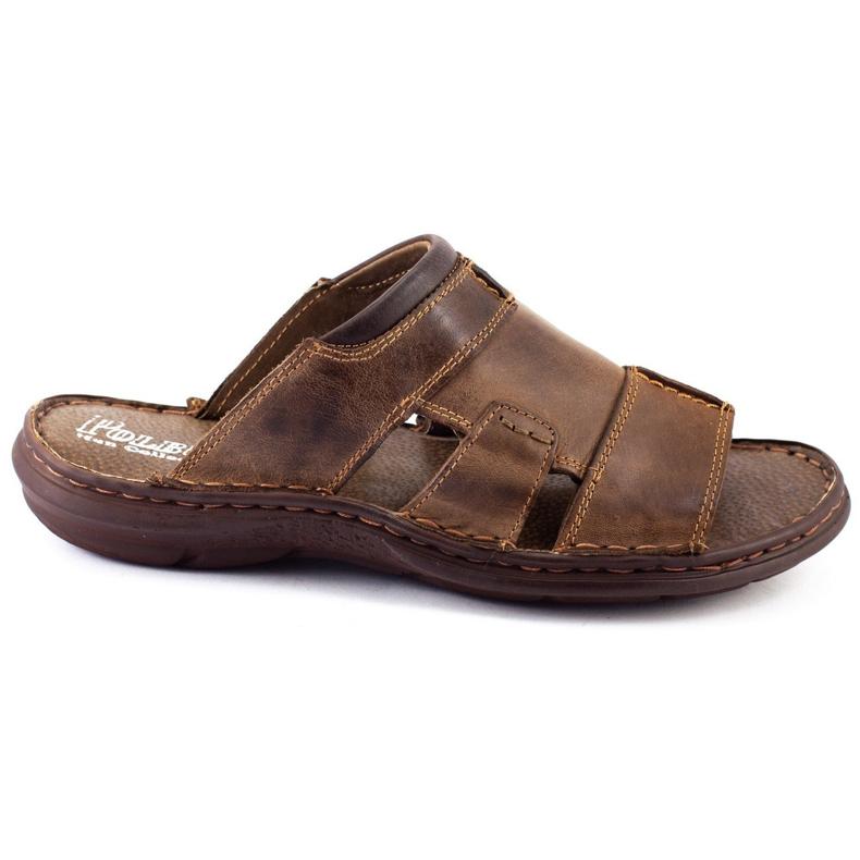 Polbut Muške papuče 358 smeđe siva 1