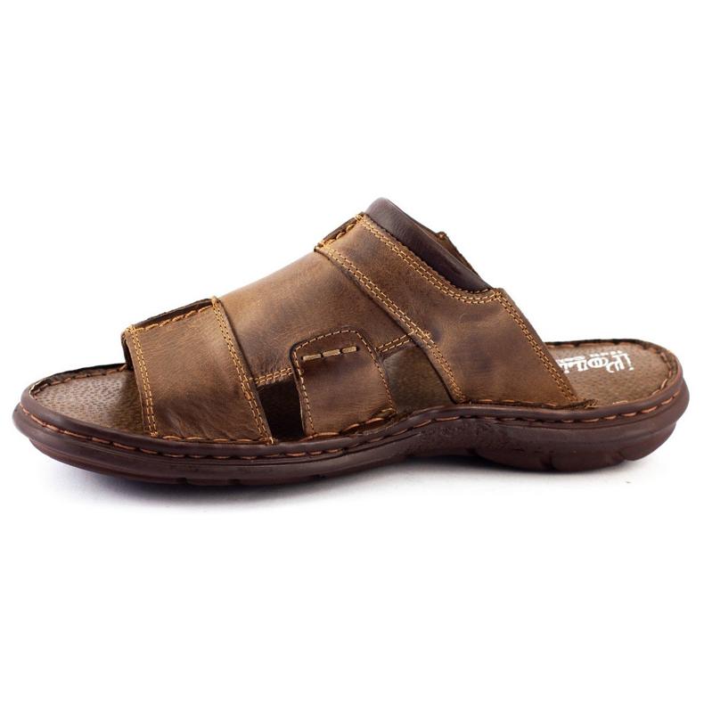 Polbut Muške papuče 358 smeđe siva 2