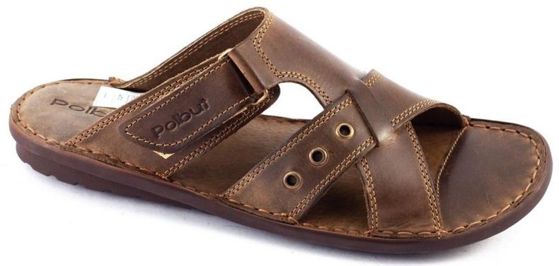 Polbut SA05 smeđe muške papuče smeđa 1