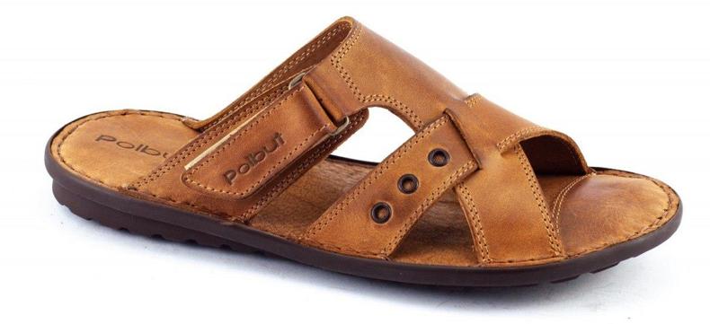 Polbut Muške papuče SA05 crvene narančasta 1