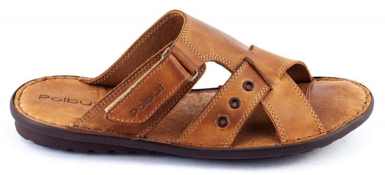 Polbut Muške papuče SA05 crvene naranča 2