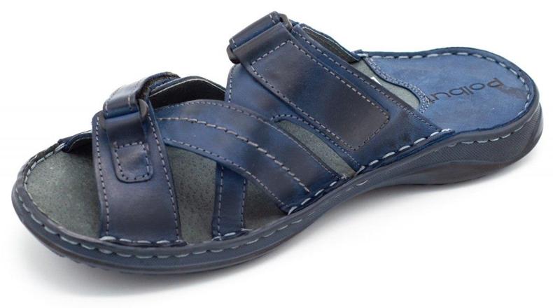 Polbut Muške papuče mornarsko plave boje SA06 tamnoplava 2