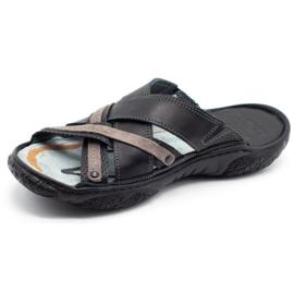 Lemar Muške kožne papuče 1654 crne boje crno 2