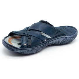Lemar Muške kožne papuče 1654 tamnoplave boje tamnoplava 2