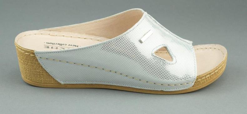 Tyche Klinaste papuče 590 bijele i srebrne bijela i srebrna 2