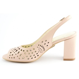 Clasicco Ažur sandale na post 1673 puderasto ružičaste boje ružičasta 1