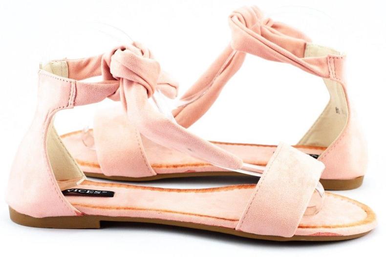 Ženske sandale vezane 6121 ružičaste ružičasta 2