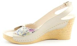 Sandale na klin 564 svijetlo bež 2