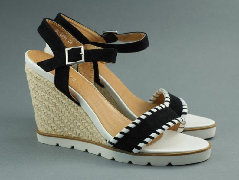 Marqullz Klinaste sandale 6240 pletene crne boje crna 2