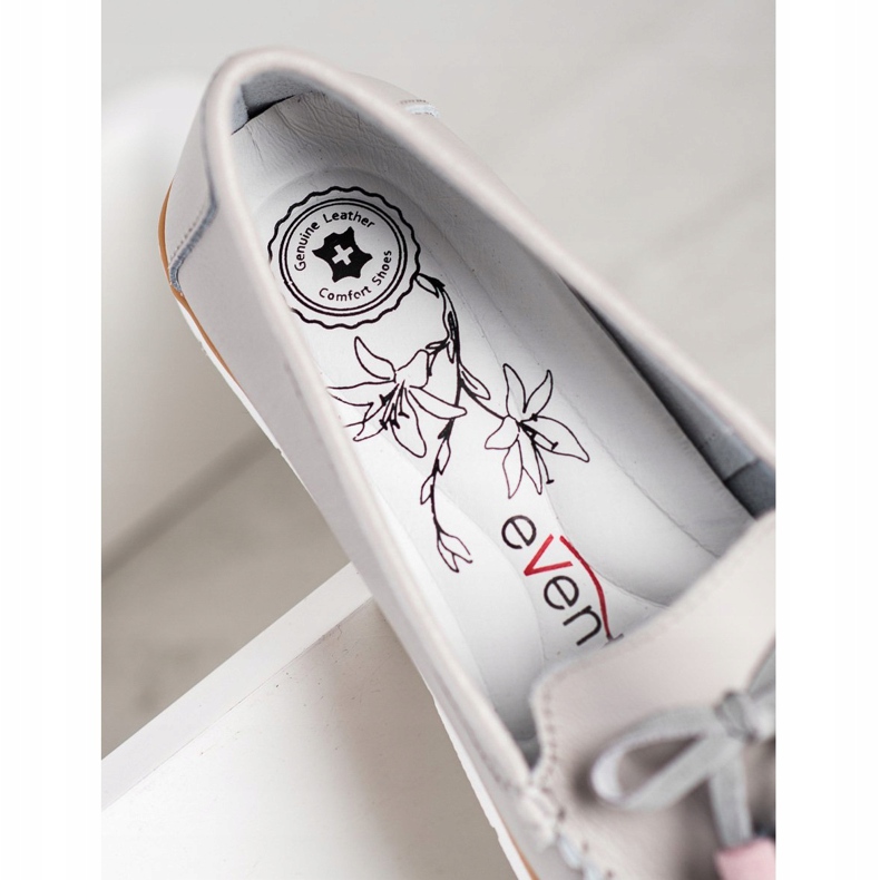 Evento Kožne mokasine s resama bež 1