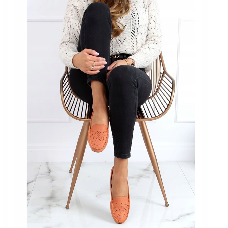 BM Narančaste ažurne mokasine XR-1R6 Narančasta 1