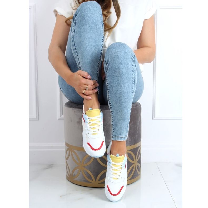 Višebojne sportske cipele C915 BIJELA / PLAVA / ŽUTA višebojan 1