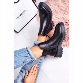 J.STAR But Ženske tople čizme na šetnji od crnog mjeseca po gumenom đonu crna 3