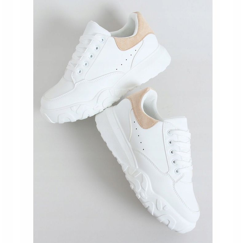 Bijele ženske tenisice VL124P Bež bijela 1