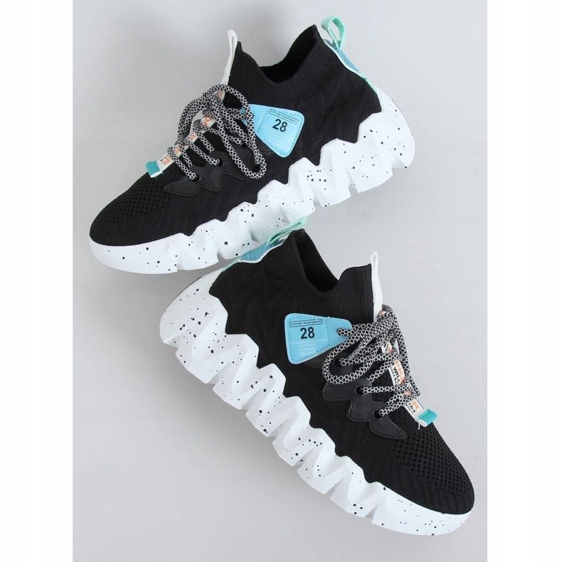 Crne NB387 Crne sportske cipele s visokim potplatom crno 1