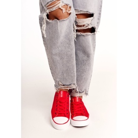 Big Star Ženske tenisice niske velike zvijezde crvene DD274339 crvena 1