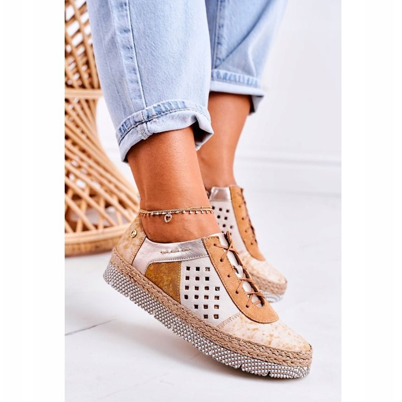 Ženske kožne cipele Maciejka Žuta 03339-44 raznobojna 2