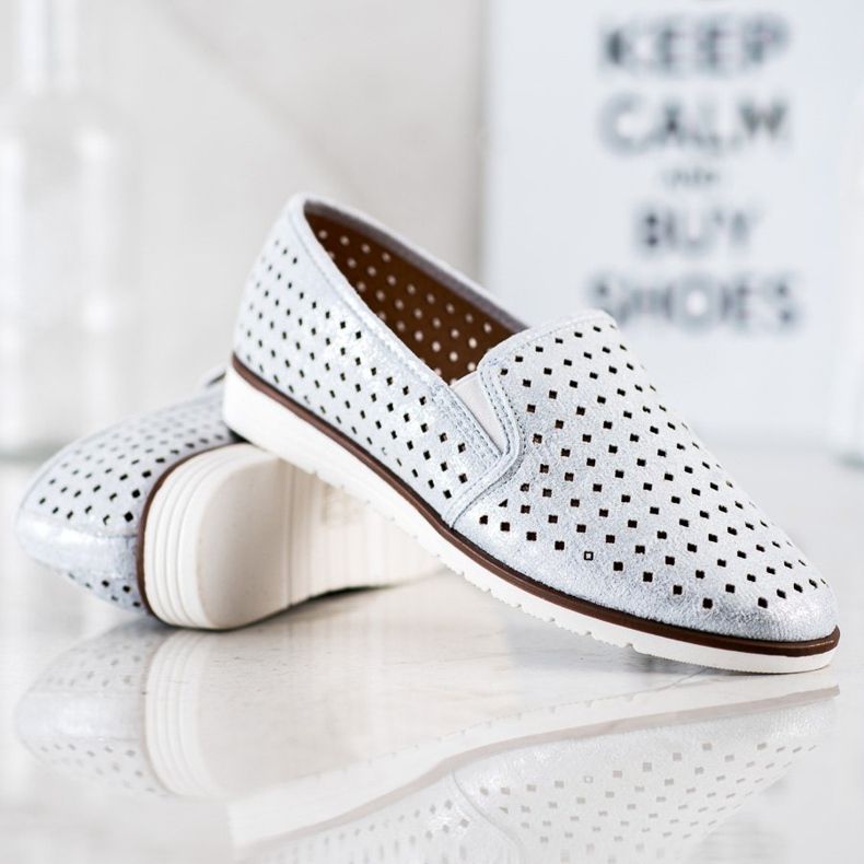 Kylie Sjajni ažurni sliponi srebro 2