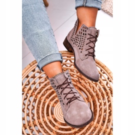 Nicole Ženske otvorene čizme od antilopa Cappuccino Susannah smeđa 1