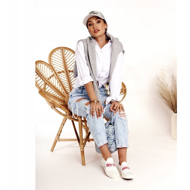 Ženske tenisice Slip-on Big Star FF274219 Bijele bijela 2