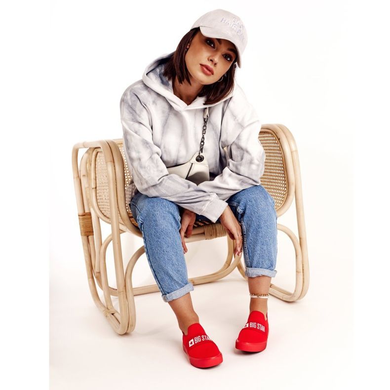 Ženske tenisice Slip-on Big Star FF274220 Crvene crvena 2