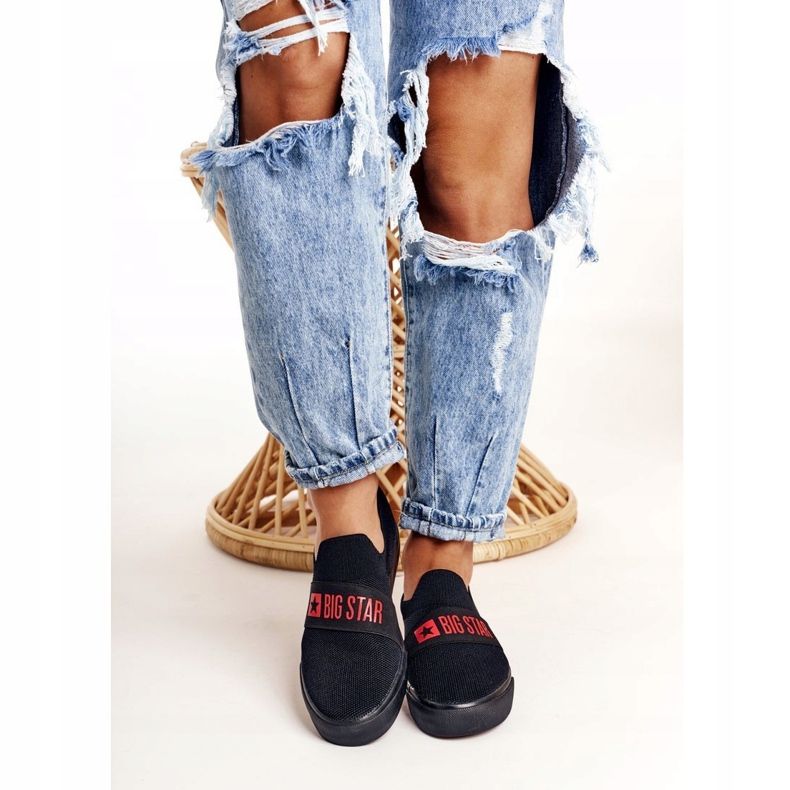 Ženske tenisice Slip-on Big Star FF274221 Crne crna 2