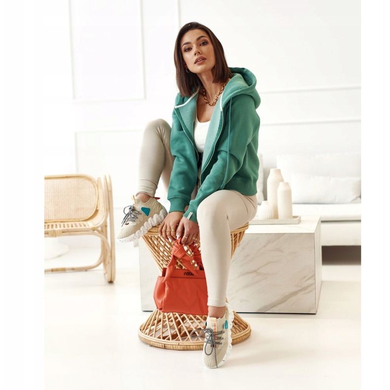 PS1 Ženske sportske čarape Bež modna pionirka smeđa 1