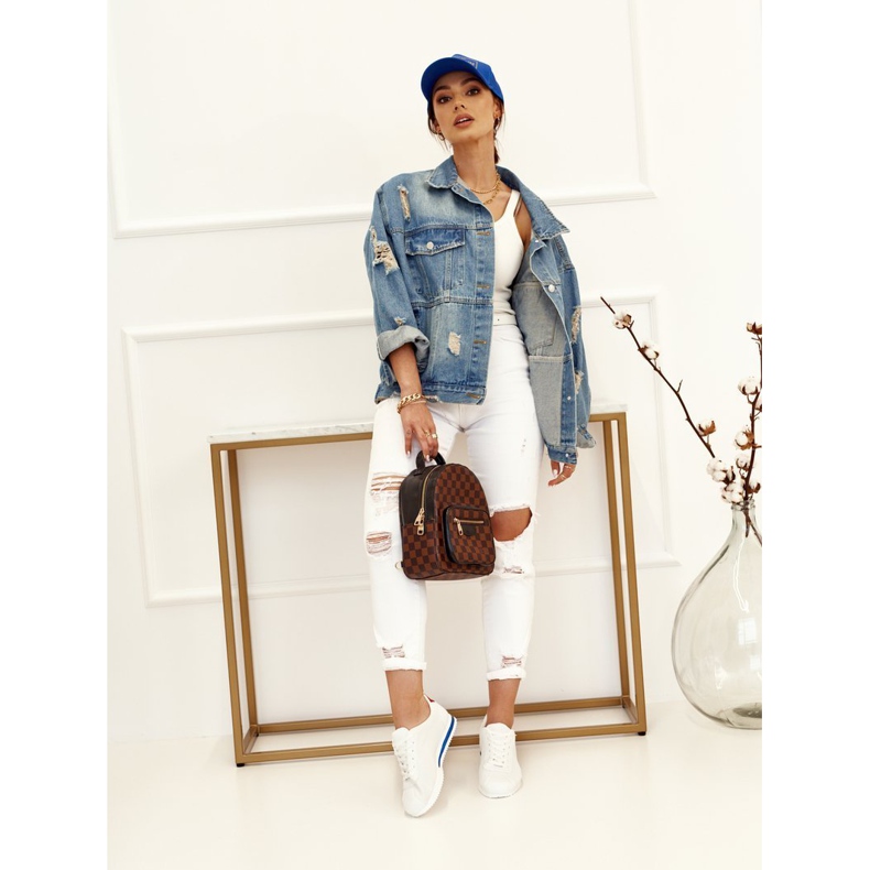 PS1 Ženske sportske cipele Tenisice White Nova bijela crvena mornarsko plava 1