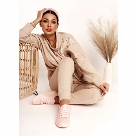 Ženske kožne tenisice Big Star HH274141 Svijetlo roza ružičasta 2