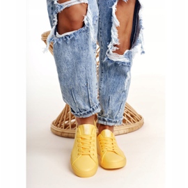 Ženske kožne tenisice Big Star HH274142 Žuta žuta boja 1