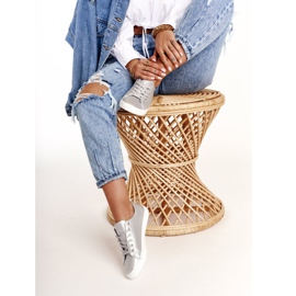 Ženske kožne tenisice Big Star HH274143 Srebrne srebro 1