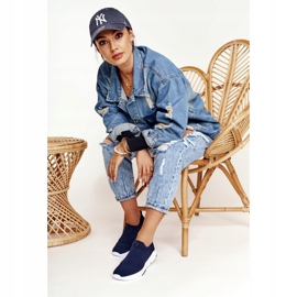 Ženske sportske cipele s klizanjem Big Star DD274464 Navy Blue plava 2