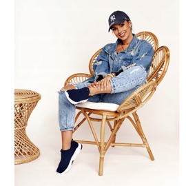 Ženske sportske cipele s klizanjem Big Star DD274464 Navy Blue plava 1